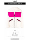 Heart Logo Fleece Fur Zip-Up Jacket Off-White Fuchsia - AMI - BALAAN 3