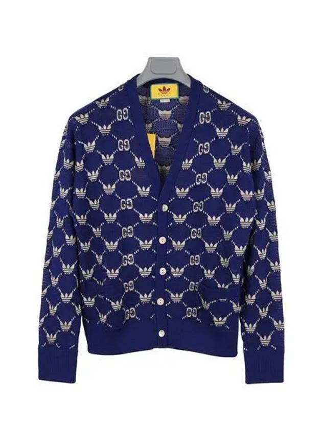 GG Trefoil Cardigan Blue - GUCCI - BALAAN 2