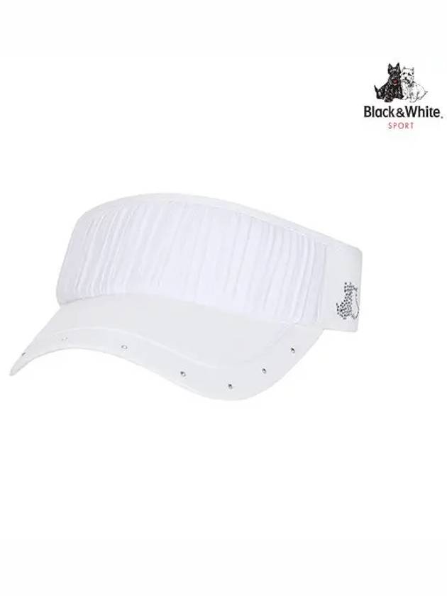 Satin Ribbon Visor 8713LZSPWHITE - BLACK&WHITE - BALAAN 1