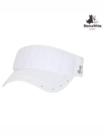 Satin Ribbon Visor 8713LZSPWHITE - BLACK&WHITE - BALAAN 1