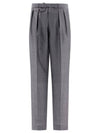 Tapered Pleats Detailed Straight Pants Grey - MAISON MARGIELA - BALAAN 1