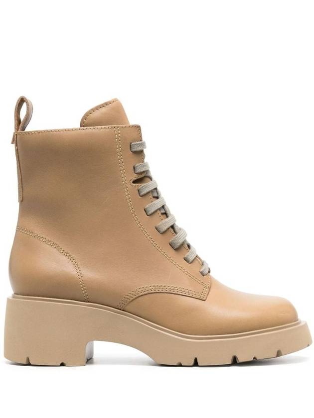 Milah Lace-Up Worker Boots Beige - CAMPER - BALAAN 1