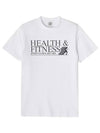 Health Fitness Logo Short Sleeve T-Shirt White - SPORTY & RICH - BALAAN 3