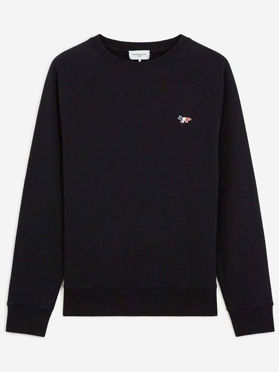 Tricolor Fox Patch Sweatshirt Black - MAISON KITSUNE - BALAAN 2