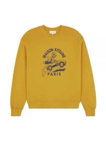 Maison Kitsune Racing Fox Comfort Sweatshirt Mustard - MAISON KITSUNE - BALAAN 2