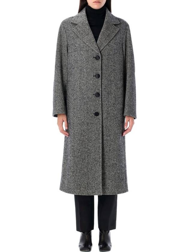 Dolce & Gabbana Single-Breasted Herringbone Wool Coat - DOLCE&GABBANA - BALAAN 1