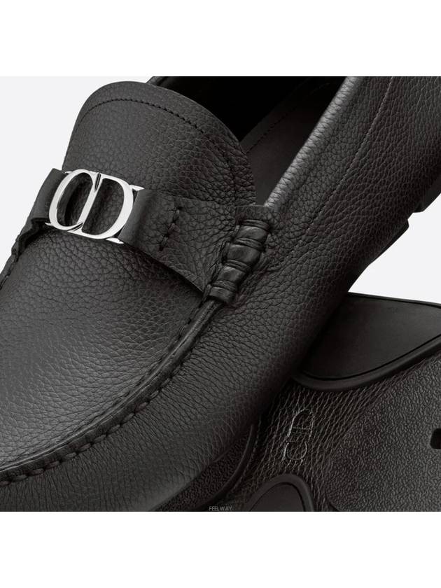 CD Signature Buckle Strap Loafers Black - DIOR - BALAAN 4