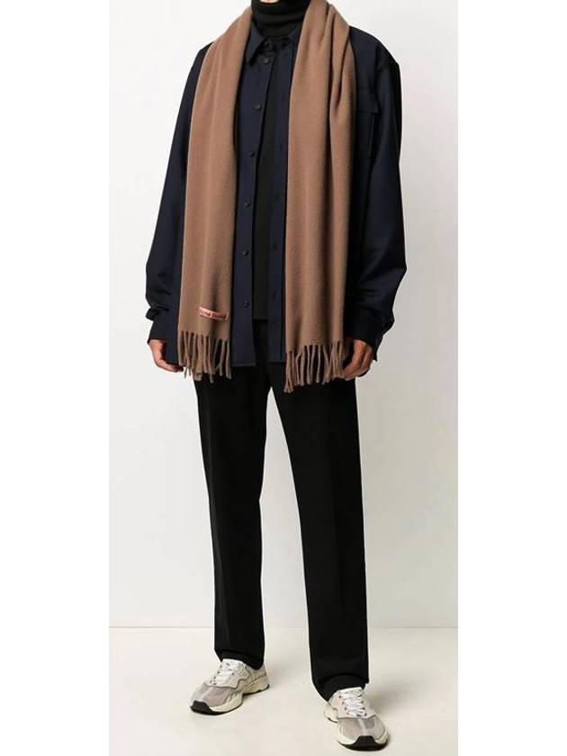 Wool Fringe Scarf Caramel Brown - ACNE STUDIOS - BALAAN 7