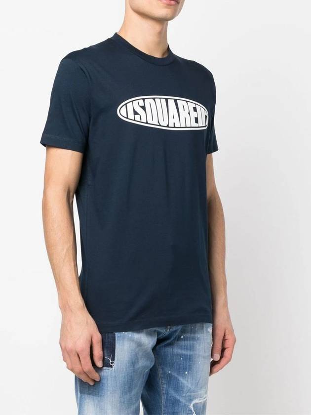 short sleeve t-shirt S74GD1097S23009478 BLUE NAVY - DSQUARED2 - BALAAN 4