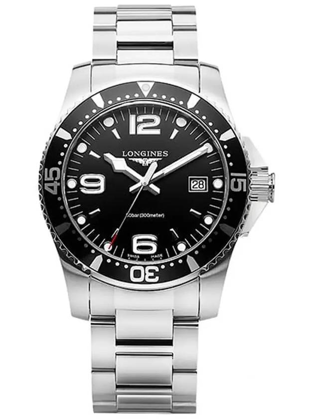 Hydroconquest Watch Silver Black - LONGINES - BALAAN 5