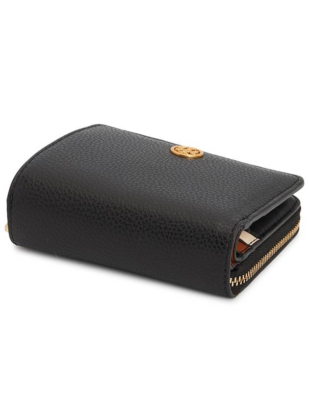 Robinson Logo Plaque Half Wallet Black - TORY BURCH - BALAAN 4