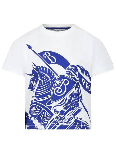 Kids Equestrian Knight Print Short Sleeve T-Shirt White - BURBERRY - BALAAN 2