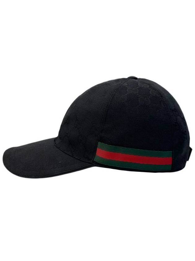 Original GG Web Supreme Canvas Baseball Ball Cap Black - GUCCI - BALAAN 3