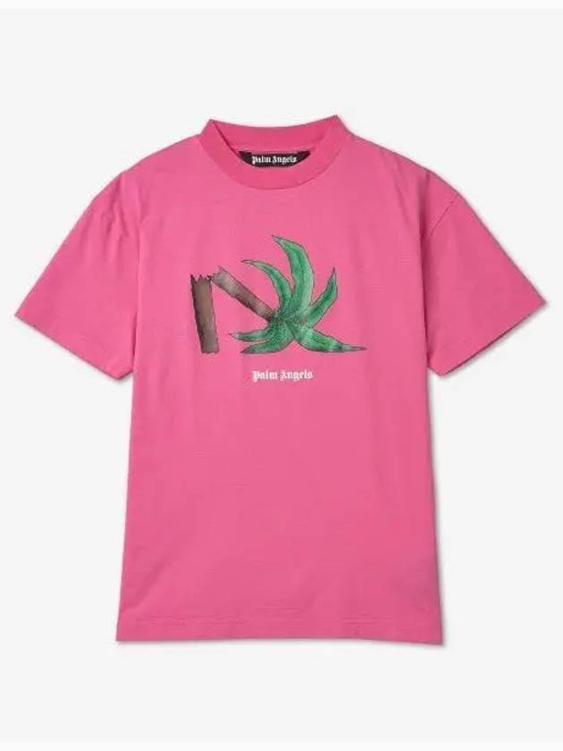 Short Sleeve T-Shirt PMAA001C99JER0133255 Pink - PALM ANGELS - BALAAN 2