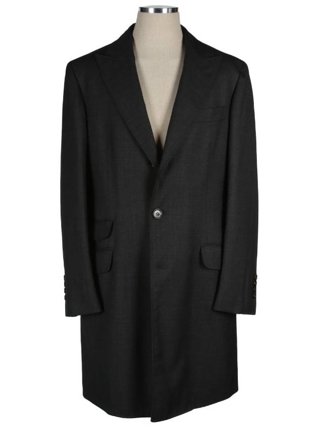 Men's Wool Single Coat Gray - BRUNELLO CUCINELLI - BALAAN.
