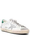 Superstar Green Heel Tab Leather Sneakers White - GOLDEN GOOSE - BALAAN 3