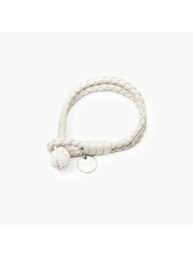 Intrecciato Double Weaving Bracelet White - BOTTEGA VENETA - BALAAN 3