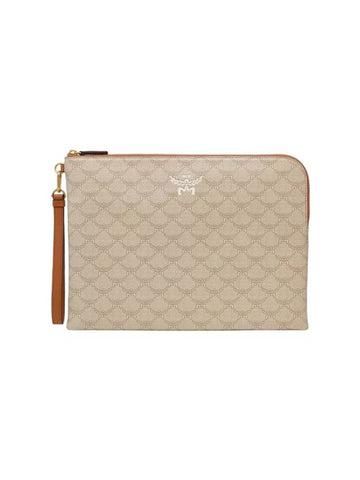 Himmel Lauretos Zipper Large Pouch Beige - MCM - BALAAN 1