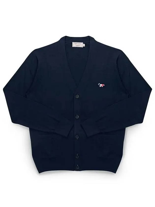 Tricolor Fox Patch Classic Cardigan Navy - MAISON KITSUNE - BALAAN 5