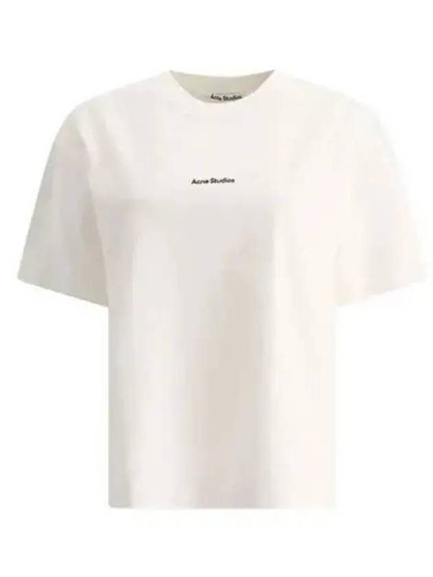 Logo Crew Neck Short Sleeve T-Shirt White - ACNE STUDIOS - BALAAN 2