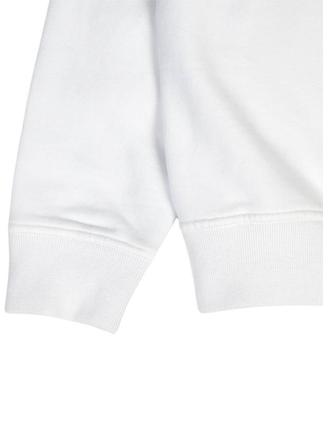 Kids Organic Cotton Fleece Sweatshirt White - STONE ISLAND - BALAAN 7