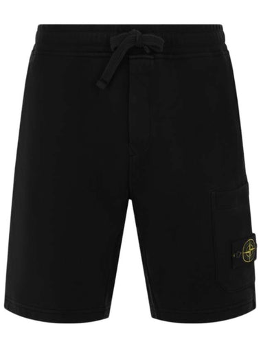 Wappen Patch Cargo Bermuda Shorts Black - STONE ISLAND - BALAAN 1