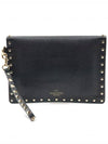 Women s Valentino RW2P0P87VSH Black Stampa Alce Rockstud Envelope Strap Pouch Clutch gt Gangbuk used luxury goods - VALENTINO - BALAAN 5