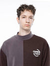 Men s M243MT03BR Circular Reverse Sleeve Half Neck Sweatshirt Brown - CHANCE'S NOI - BALAAN 2