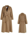 Women's Labro Cashmere Long Single Coat Camel - MAX MARA - BALAAN.