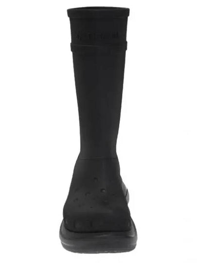 Women's Crocs Rubber Long Boots Black - BALENCIAGA - BALAAN 2