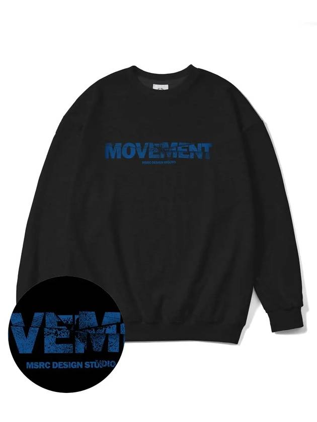 Broken Ocean Blue Overfit Sweatshirt Black - MONSTER REPUBLIC - BALAAN 3