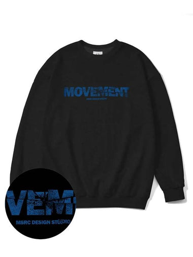 Broken Ocean Blue Overfit Sweatshirt Black - MONSTER REPUBLIC - BALAAN 1