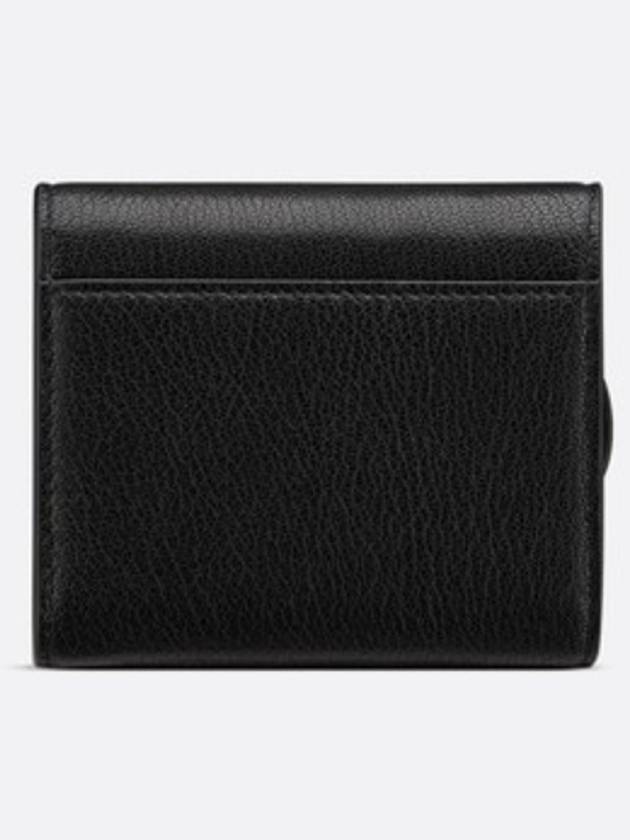 Saddle Lotus Goatskin Half Wallet Black - DIOR - BALAAN 6