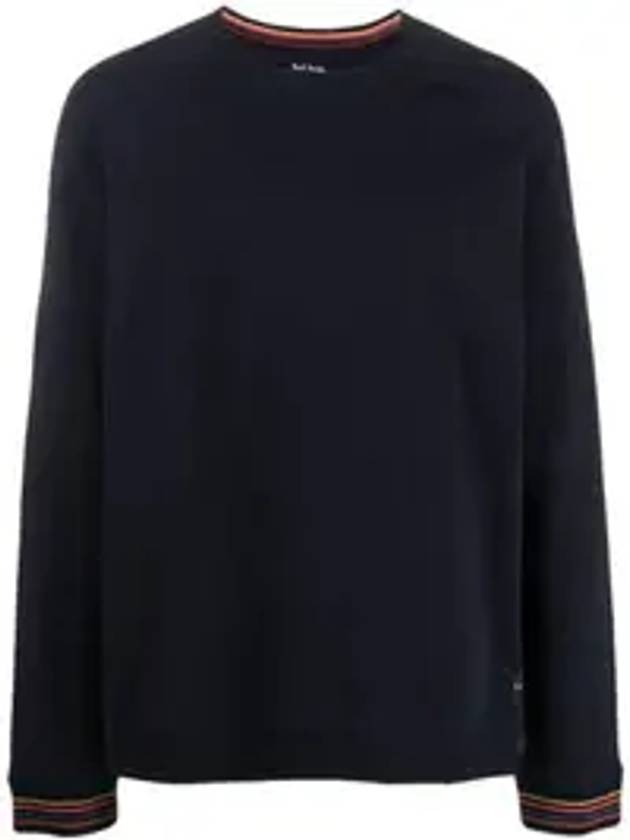 Artist Striped Cuff Long Sleeve T-Shirt Navy - PAUL SMITH - BALAAN 1