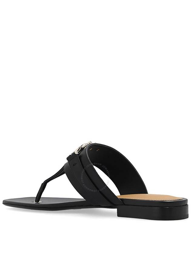 Gancini Flip Flops Black - SALVATORE FERRAGAMO - BALAAN 4