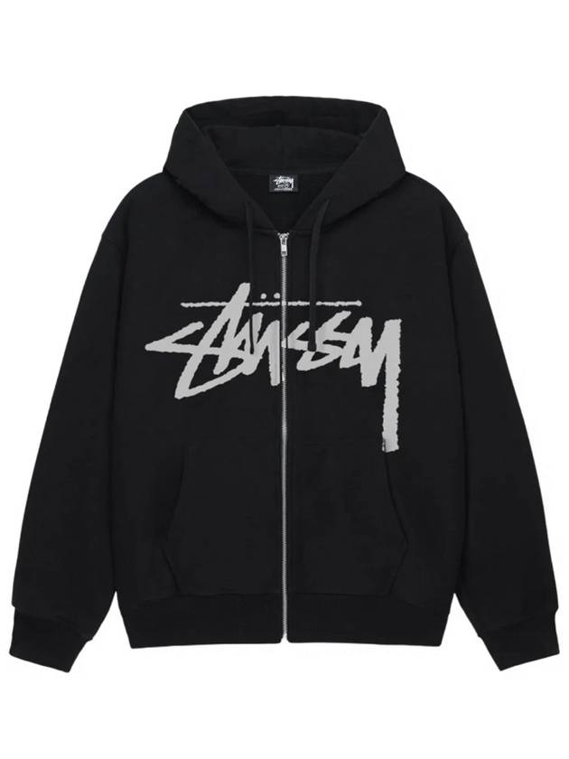 Stock Hooded Zip Up 2024 Black Men - STUSSY - BALAAN 1