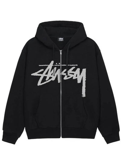 Stock Zip Up Hoodie Black - STUSSY - BALAAN 2