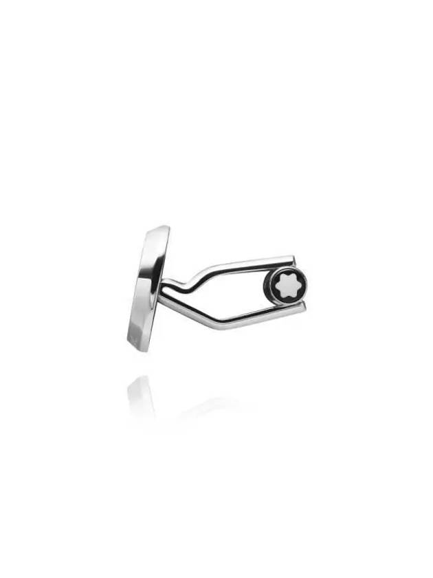 Meisterstuck Cufflinks Silver Black - MONTBLANC - BALAAN 4