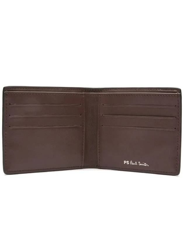 Rainbow Zebra Leather Half Wallet Black - PAUL SMITH - BALAAN 4