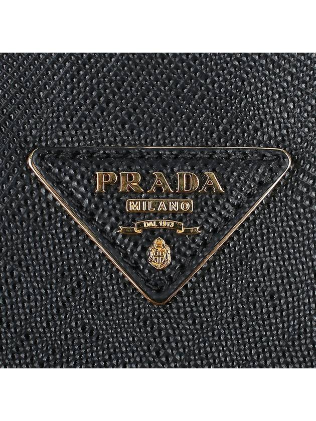 Pannier Saffiano Leather Medium Tote Bag Black - PRADA - BALAAN 8