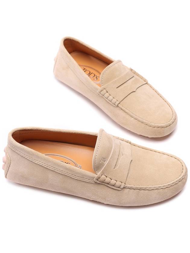 Gommino Bubble Suede Driving Shoes Beige - TOD'S - BALAAN 6