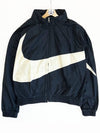 Swoosh Woven Jacket Black Coconut Milk - NIKE - BALAAN 2