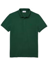 Men's Paris Regular Fit Stretch Cotton Pique Short Sleeve Polo Shirt Green - LACOSTE - BALAAN 2