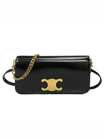 Shiny calf skin multi pochette shoulder bag black 270067 - CELINE - BALAAN 1