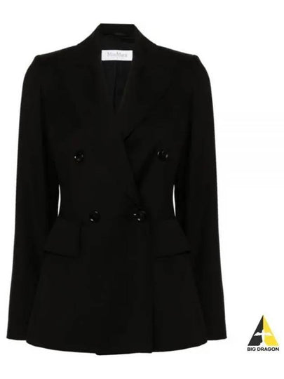 Osanna Double Breasted Blazer Jacket Black - MAX MARA - BALAAN 2