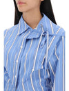 La Chemise Ruban Hourglass Stretch Cotton Shirt Blue - JACQUEMUS - BALAAN 5