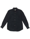 Dilabe One Piece Collar Linen Shirt VINTAGE NAVY - BLACKBROWN - BALAAN 1