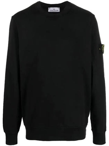 Wappen Patch Crew Neck Sweatshirt Black - STONE ISLAND - BALAAN 1