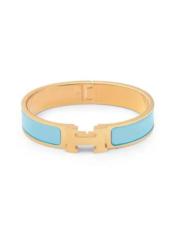 Clic H Bracelet Gold Aqua - HERMES - BALAAN 1