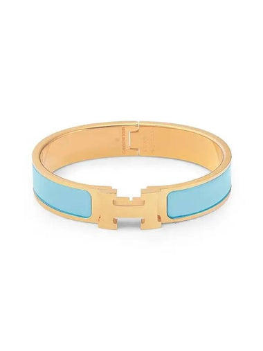 Clic H Bracelet Gold Aqua - HERMES - BALAAN 1